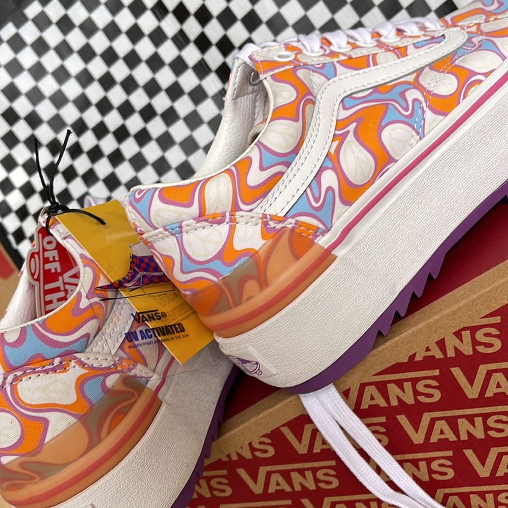 Vans Old Skool Stacked UV Ink Peace Men’s sneakers-platforms - Picture 14 of 16